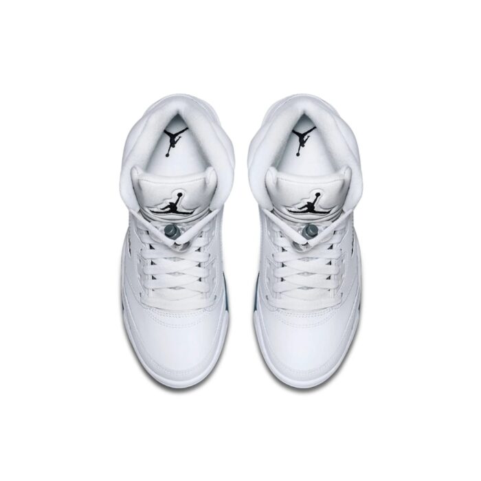 NIKE AIR JORDAN 5 RETRO METALLIC WHITE 136027 130 - Image 5