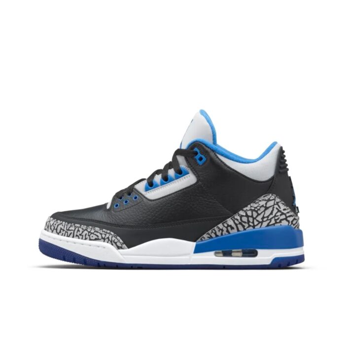 NIKE AIR JORDAN 3 RETRO SPORT BLUE 136064 007 - Image 2