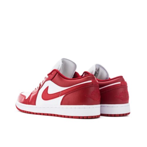 NIKE JORDAN 1 LOW GYM RED WHITE 553558 611 - Image 4