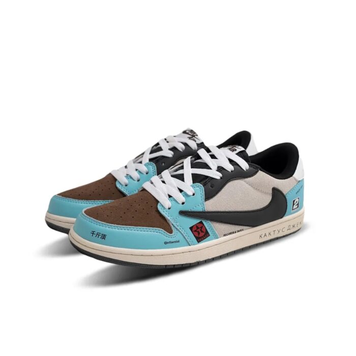 NIKE JORDAN 1 LOW X TRAVIS SCOTT BMW JACKBOYS DM7866 009 - Image 2