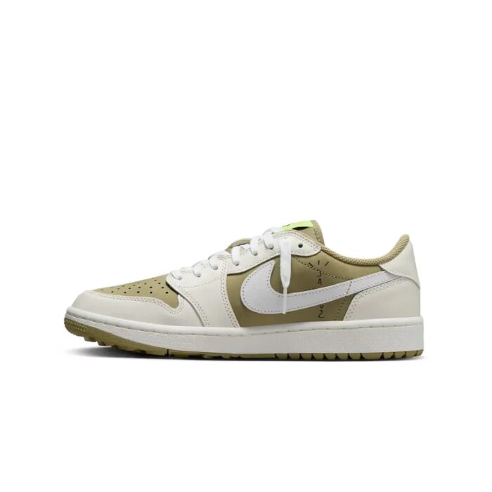 NIKE AIR JORDAN 1 LOW GOLF X TRAVIS SCOTT NEUTRAL OLIVE FZ3124 200 - Image 2