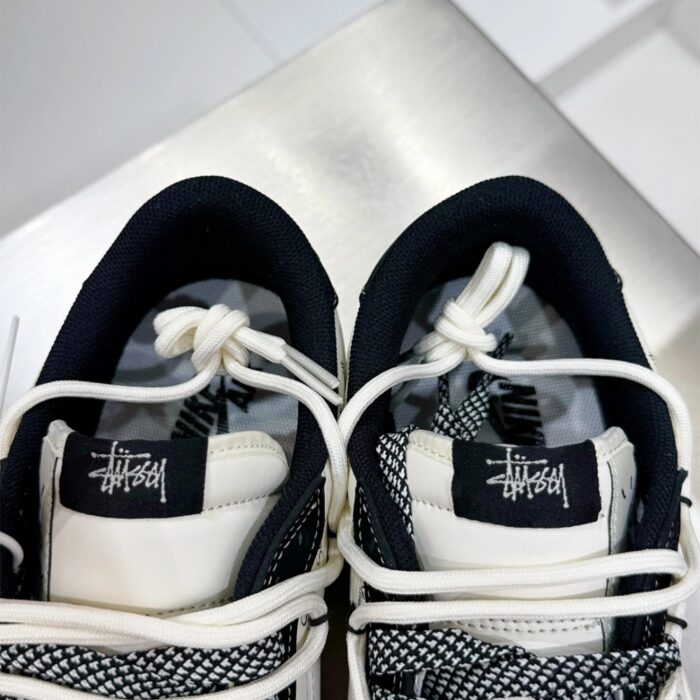 NIKE AIR JORDAN 1 LOW X TRAVIS SCOTT X STUSSY BLACK WHITE - Image 4