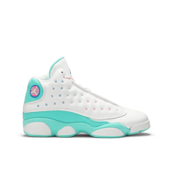 NIKE AIR JORDAN 13 RETRO WHITE SOAR GREEN PINK 439358 100 - Image 3