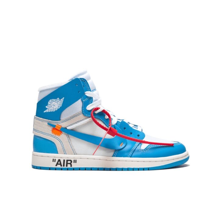 NIKE AIR JORDAN 1 RETRO HIGH X OFF WHITE UNIVERSITY BLUE AQ0818 148 - Image 2