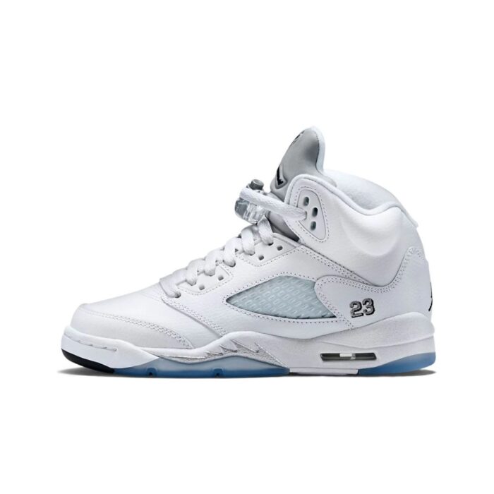 NIKE AIR JORDAN 5 RETRO METALLIC WHITE 136027 130 - Image 2