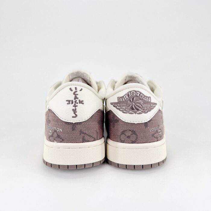 NIKE AIR JORDAN 1 LOW X TRAVIS SCOTT X LOUIS VUITTON WHITE GREY SJ2068 105 - Image 6