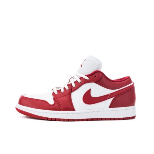 NIKE JORDAN 1 LOW GYM RED WHITE 553558 611 - Image 2