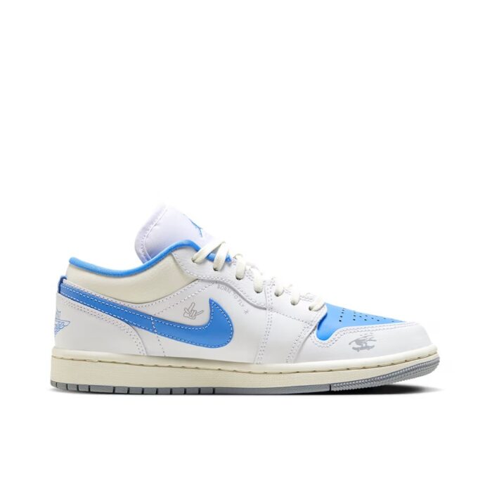 NIKE JORDAN 1 LOW BORN TO FLY UNIVERSITY BLUE - Image 2