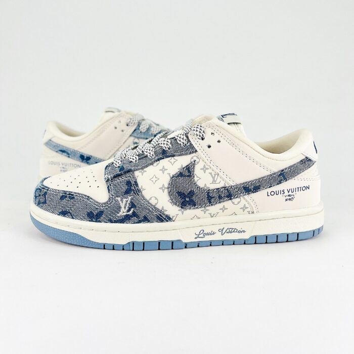 NIKE SB DUNK LOW X LOUIS VUITTON WHITE BLUE MONOGRAM CH8311 237 - Image 2