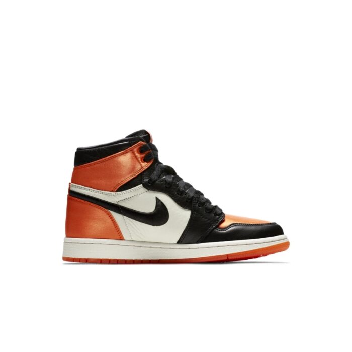 NIKE AIR JORDAN HIGH OG SATIN SHATTERED BACKBOARD STARFISH SAIL BLACK AV3725 010 - Image 2