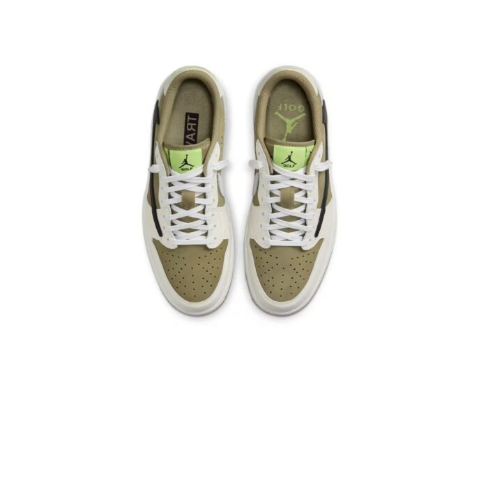 NIKE AIR JORDAN 1 LOW GOLF X TRAVIS SCOTT NEUTRAL OLIVE FZ3124 200 - Image 5