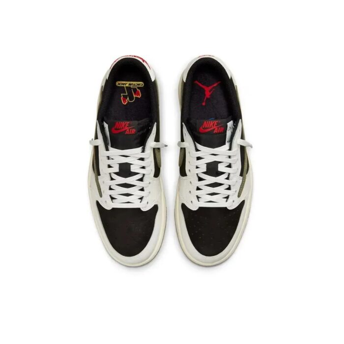 NIKE AIR JORDAN 1 LOW X TRAVIS SCOTT OLIVE DZ4137 106 - Image 5