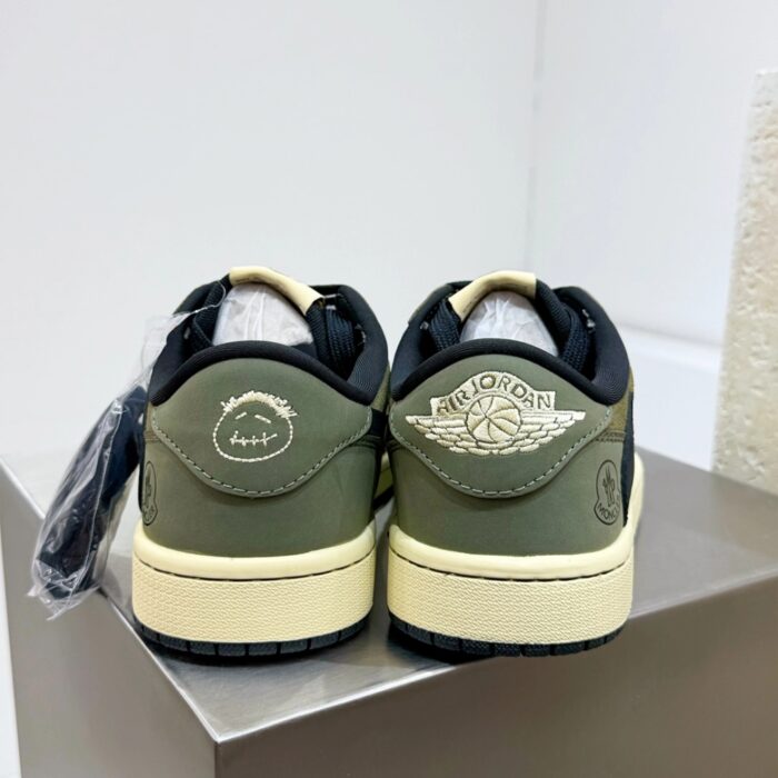 NIKE AIR JORDAN 1 LOW X TRAVIS SCOTT MONCLER OLIVE - Image 6