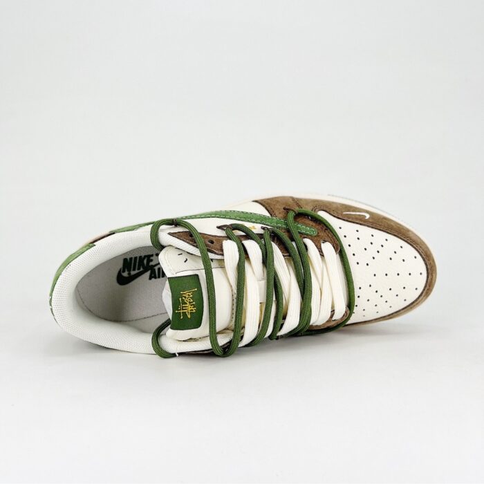 NIKE AIR JORDAN 1 LOW X TRAVIS SCOTT X STUSSY BROWN GREEN XS3186 202 - Image 3
