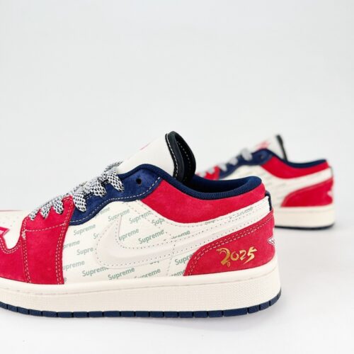 NIKE AIR JORDAN 1 LOW X TRAVIS SCOTT X SUPREME RED WHITE - Image 3