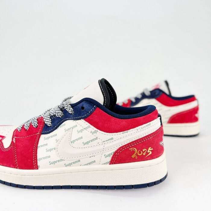 NIKE AIR JORDAN 1 LOW X TRAVIS SCOTT X SUPREME RED WHITE - Image 3