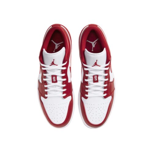 NIKE JORDAN 1 LOW GYM RED WHITE 553558 611 - Image 5