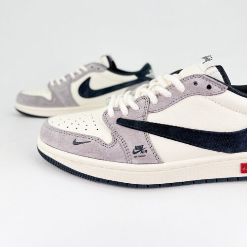 NIKE AIR JORDAN 1 LOW X TRAVIS SCOTT X STUSSY X SUPREME GREY WHITE - Image 3