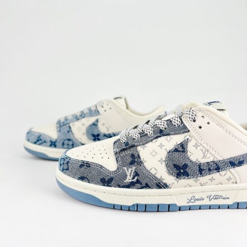 NIKE SB DUNK LOW X LOUIS VUITTON WHITE BLUE MONOGRAM CH8311 237 - Image 3