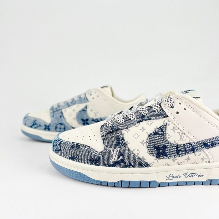 NIKE SB DUNK LOW X LOUIS VUITTON WHITE BLUE MONOGRAM CH8311 237 - Image 3
