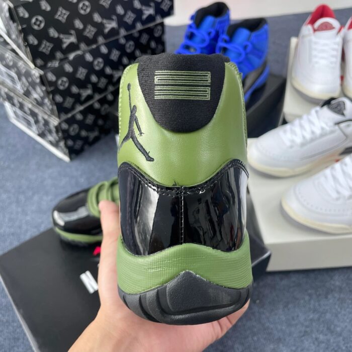 NIKE AIR JORDAN 11 RETRO ARMY GREEN BLACK CT8012 300 - Image 3