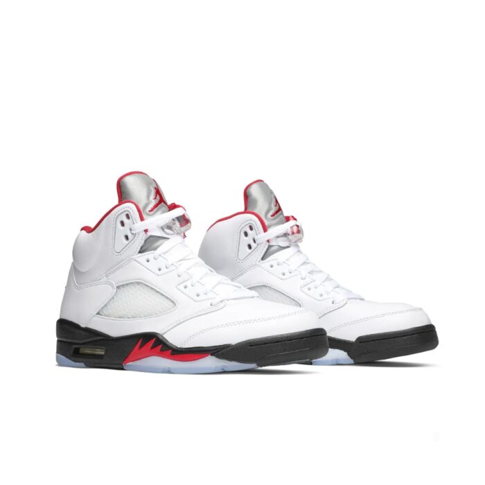 NIKE AIR JORDAN 5 RETRO FIRE RED SILVER TONGUE DA1911 102 - Image 4