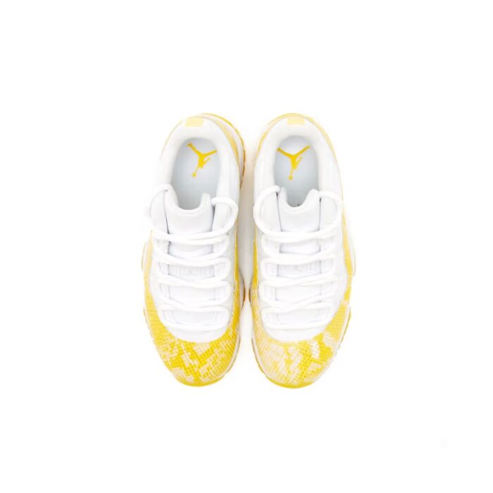 NIKE AIR JORDAN 11 RETRO LOW YELLOW SNAKESKIN AH7860 107 - Image 5