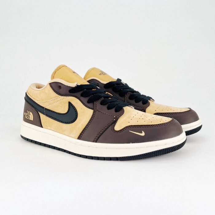 NIKE AIR JORDAN 1 LOW X THE NORTH FACE AROQUE BROWN - Image 4