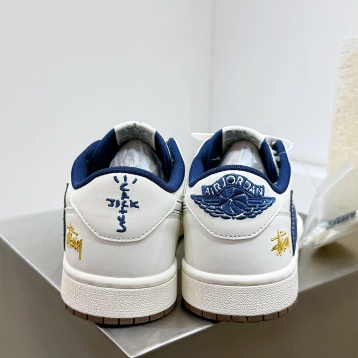 NIKE AIR JORDAN 1 LOW X TRAVIS SCOTT X STUSSY BLUE WHITE - Image 6