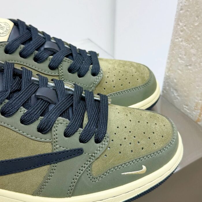 NIKE AIR JORDAN 1 LOW X TRAVIS SCOTT MONCLER OLIVE - Image 5