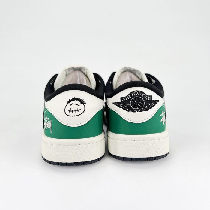 NIKE AIR JORDAN 1 LOW X TRAVIS SCOTT X STUSSY BLACK GREEN AG3702 805 - Image 4