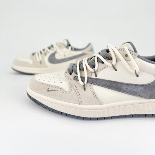 NIKE AIR JORDAN 1 LOW X TRAVIS SCOTT X STUSSY GREY BEIGE - Image 4