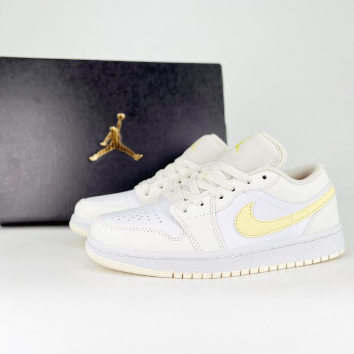 NIKE AIR JORDAN 1 LOW GS ZESTY LEMON WHITE FV8486 181 - Image 2