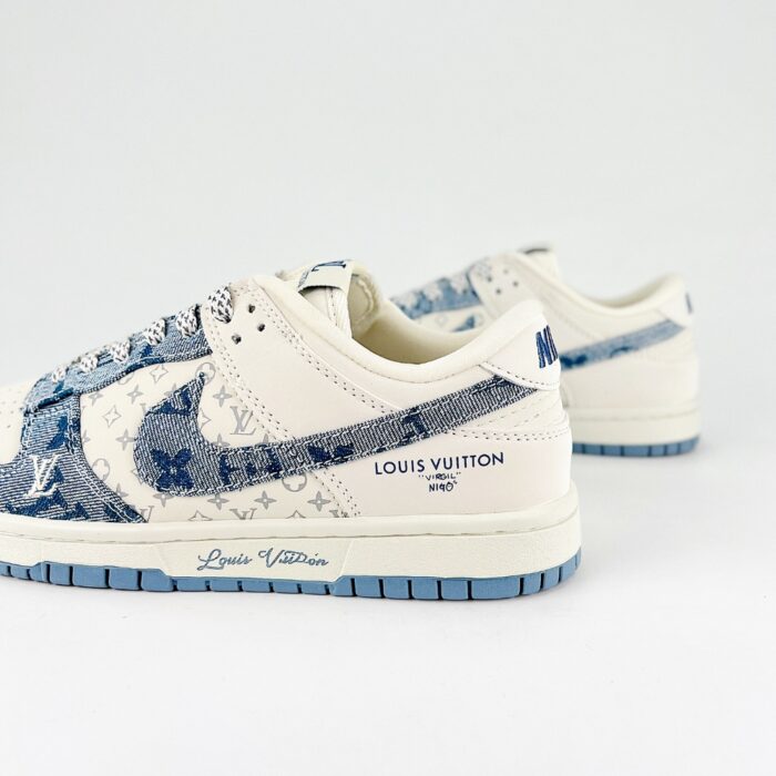 NIKE SB DUNK LOW X LOUIS VUITTON WHITE BLUE MONOGRAM CH8311 237 - Image 4