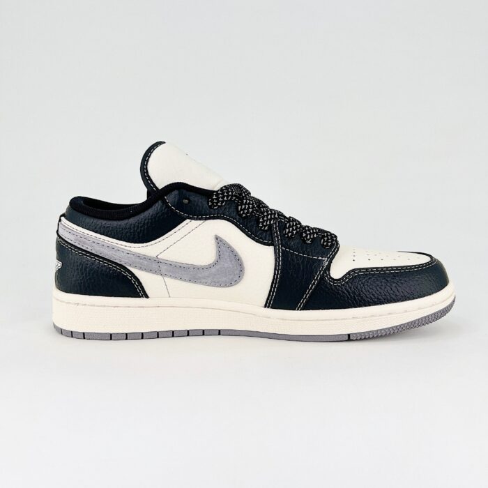 NIKE AIR JORDAN 1 LOW X STUSSY BLACK WHITE GREY - Image 3
