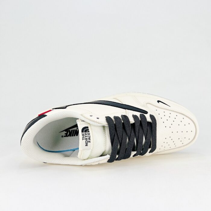 NIKE AIR JORDAN 1 LOW X TRAVIS SCOTT X SUPREME X THE NORTH FACE BLACK WHITE - Image 6