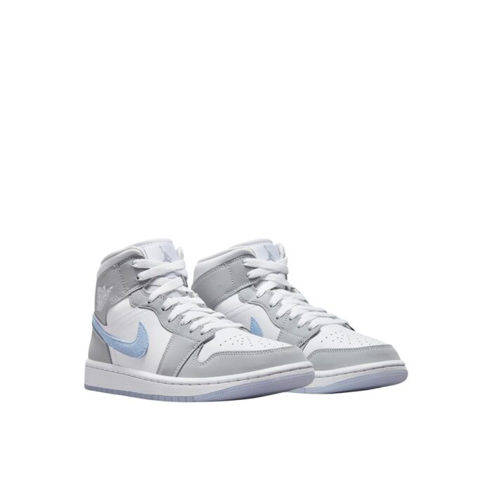 NIKE AIR JORDAN 1 MID WOLF GREY ALUMINUM BQ6472 105