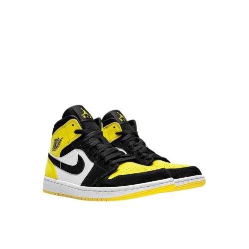 NIKE AIR JORDAN 1 MID YELLOW TOE BLACK DD1399 103
