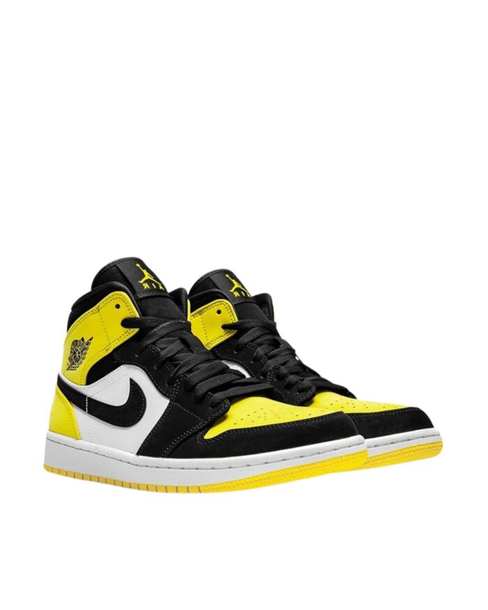 NIKE AIR JORDAN 1 MID YELLOW TOE BLACK DD1399 103