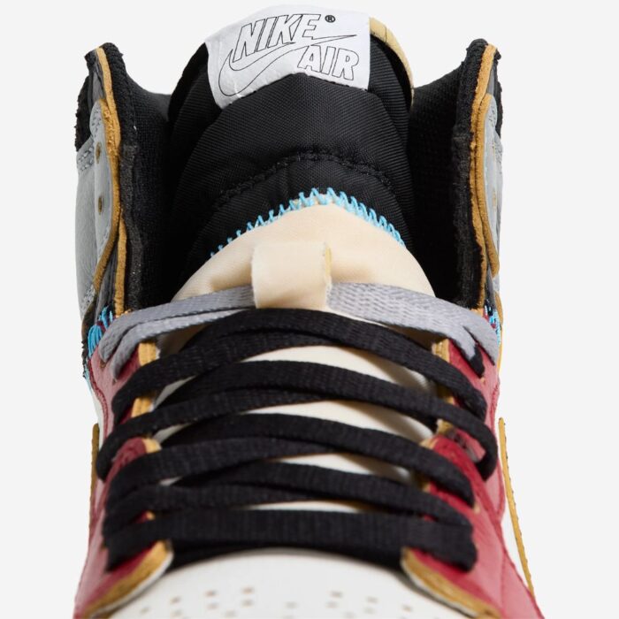 NIKE AIR JORDAN 1 HIGH OG CHICAGO X UNION LA VARSITY RED BLACK SAIL SHADOW GREY MUSLIN HV8563 600 - Image 7