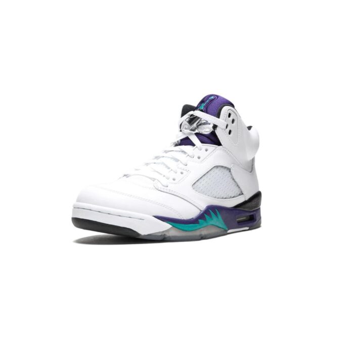 NIKE AIR JORDAN 5 RETRO GRAPE WHITE NEW EMERALD GRAPE ICE BLUE 136027 108 - Image 3