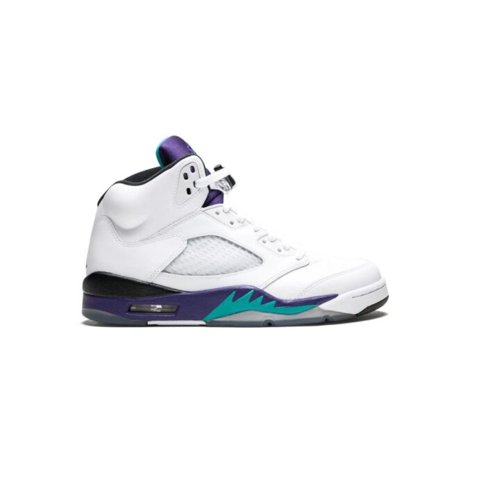 NIKE AIR JORDAN 5 RETRO GRAPE WHITE NEW EMERALD GRAPE ICE BLUE 136027 108 - Image 2