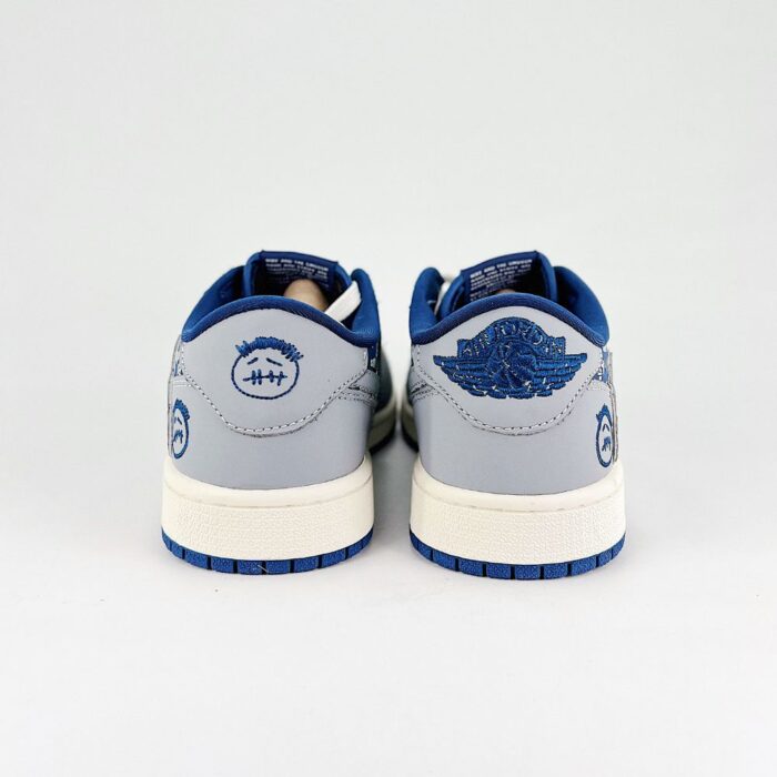 NIKE AIR JORDAN 1 LOW X TRAVIS SCOTT X UNDEFEATED GREY BLUE - Image 7