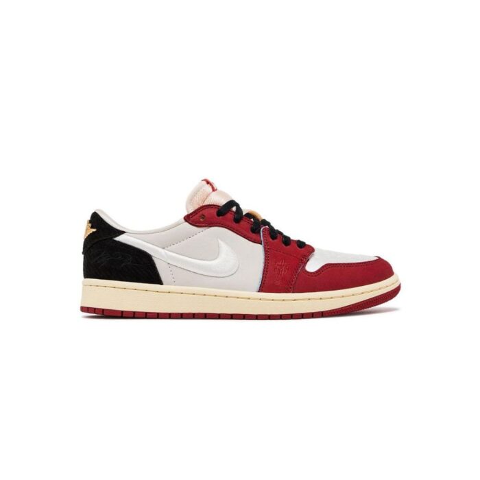 NIKE AIR JORDAN 1 LOW OG HOME X TROPHY ROOM SAIL VARSITY RED BLACK METALLIC GOLD HV6157 100 - Image 2
