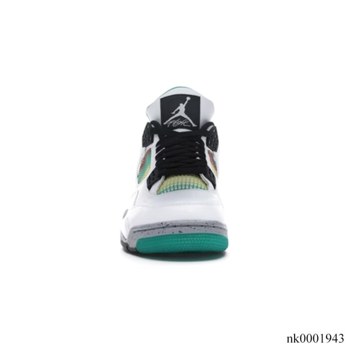 NIKE AIR JORDAN 4 RASTA WHITE UNIVERSITY RED LUCID GREEN BLACK AQ9129 100 - Image 3