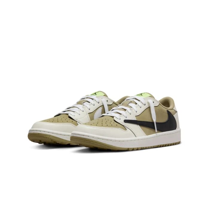 NIKE AIR JORDAN 1 LOW GOLF X TRAVIS SCOTT NEUTRAL OLIVE FZ3124 200 - Image 4