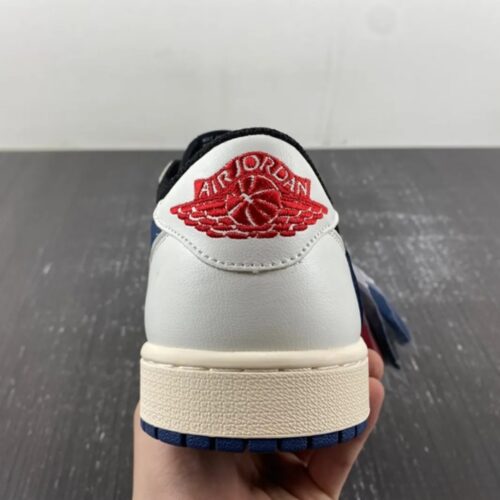 NIKE AIR JORDAN 1 LOW X TRAVIS SCOTT LIGHT NAVY - Image 4