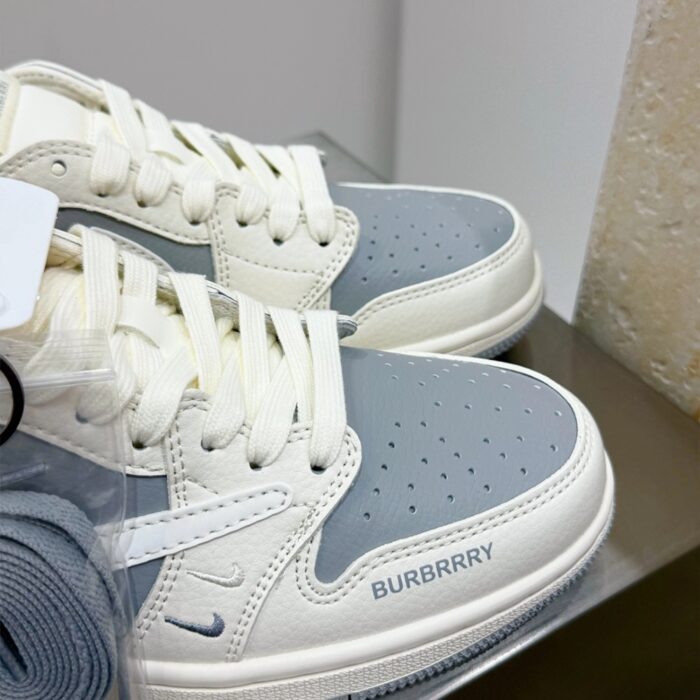 NIKE AIR JORDAN 1 LOW X TRAVIS SCOTT X BURBERRY GREY WHITE - Image 4