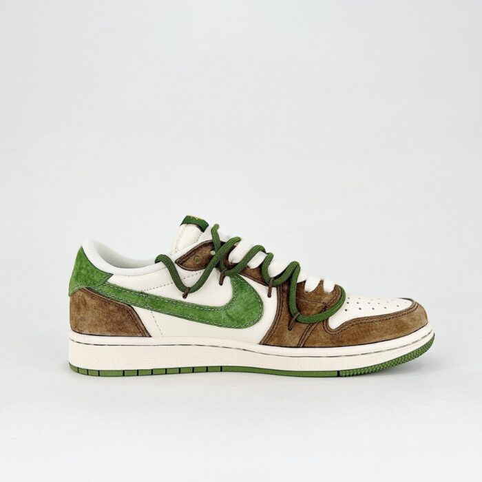 NIKE AIR JORDAN 1 LOW X TRAVIS SCOTT X STUSSY BROWN GREEN XS3186 202 - Image 5