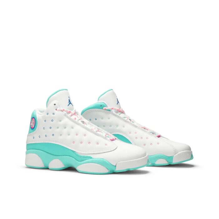 NIKE AIR JORDAN 13 RETRO WHITE SOAR GREEN PINK 439358 100 - Image 4